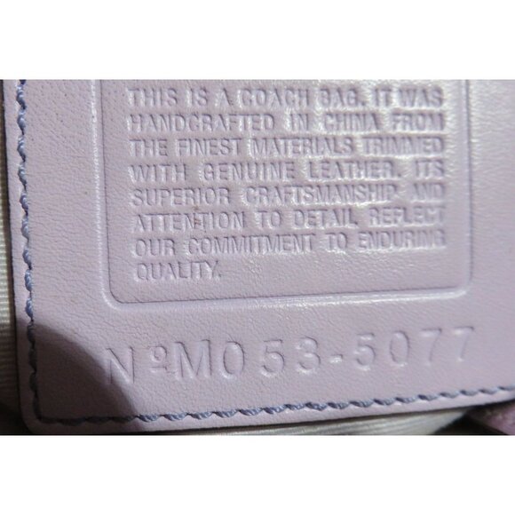 Coach 2005 Soho Lady Bumblebee Signature Optic Purple Canvas & Leather Tote - Picture 10 of 13